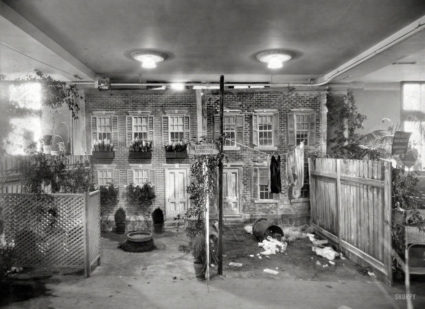 Photo showing: Tenement Beautiful -- March 1921. City Gardens Club of New York exhibit at the International Flower Show, Grand Central Palace.