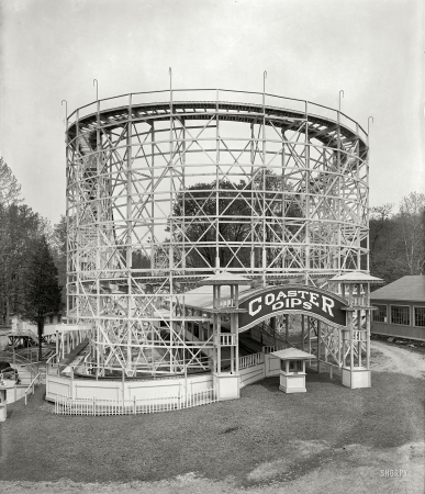 Photo showing: Coaster Dips -- The Coaster Dips roller coaster at Glen Echo Park in Maryland circa 1928.