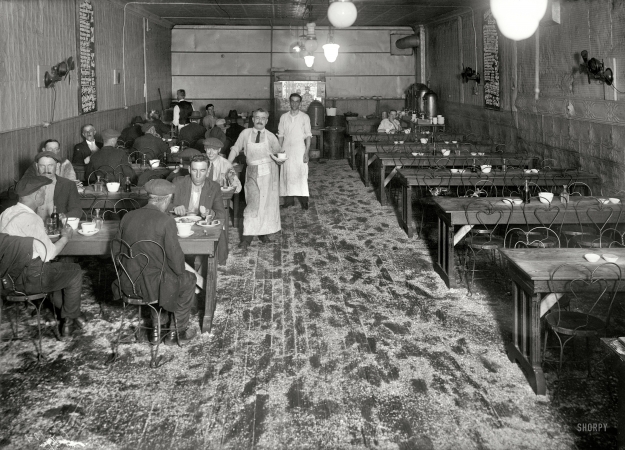 Photo showing: Cafe Sawdust -- New York, July 5, 1921. Lanier Hotel restaurant.