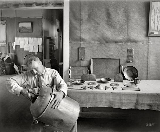 Photo showing: Prohibited -- Washington, D.C., circa 1929. Utilization of confiscated bootleg paraphernalia.