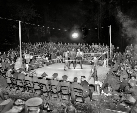 Photo showing: Fight Night: 1919 -- Washington, D.C. Boxing at Walter Reed Hospital.