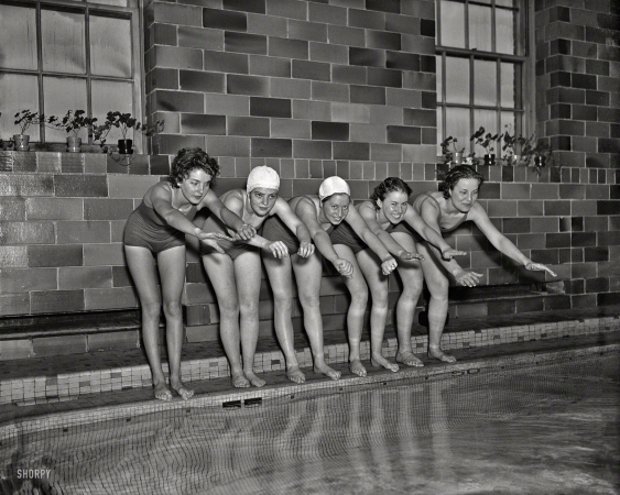 Photo showing: Ten-Foot Pool -- Washington. D.C. Swimmers, Y.W.C.A. pool -- March 11, 1936.