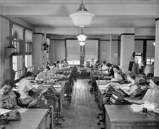 Photo showing: Tabulatrices -- Washington, D.C., circa 1935. Office workers.