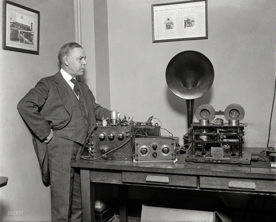 Photo showing: The Latest Thing -- 1924. The latest in radio development which has been perfected by Mr. H.P. O'Reilly of Washington, D.C.
