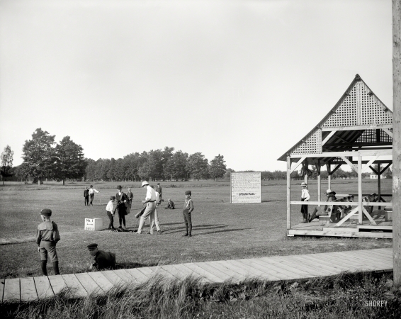 Photo showing: Ground Rules -- Circa 1900. Golf links at Charlevoix, Michigan.