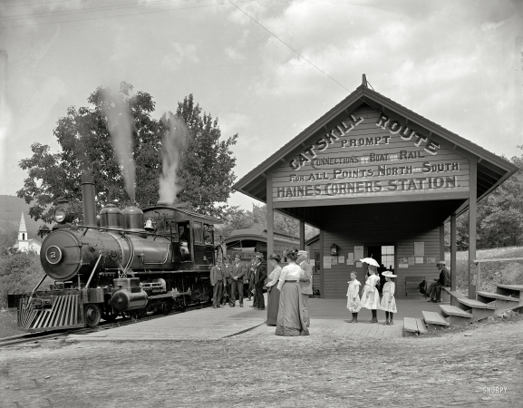 Photo showing: Catskill Depot -- Circa 1902. Catskill Mountain railway station, Haines Corners, N.Y.