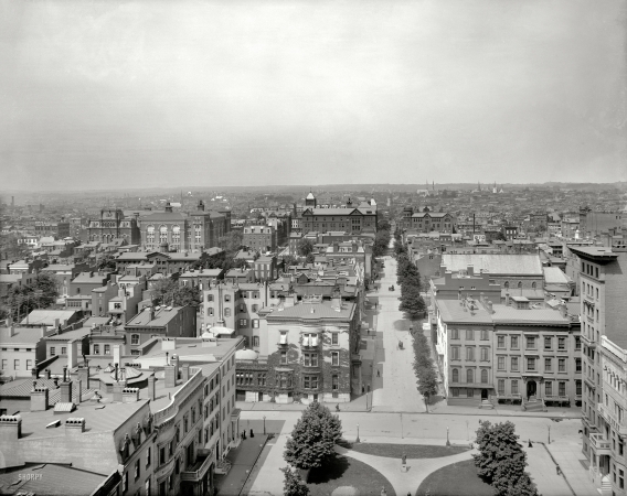 Photo showing: Johns Hopkins -- Baltimore circa 1903. Johns Hopkins University from Washington Monument.