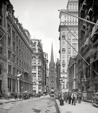 Photo showing: Trinity Church on Wall Street -- New York City circa 1903.