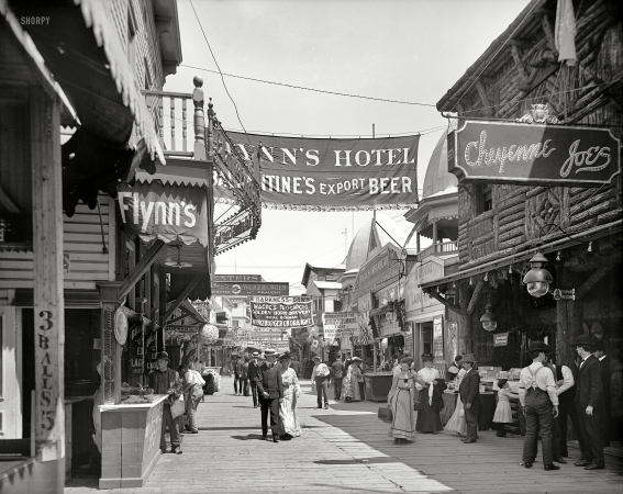 Photo showing: Cheyenne Joes -- New York circa 1903. Coney Island -- the Bowery.