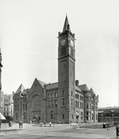 Photo showing: Union Station, Indianapolis -- The train station circa 1906.