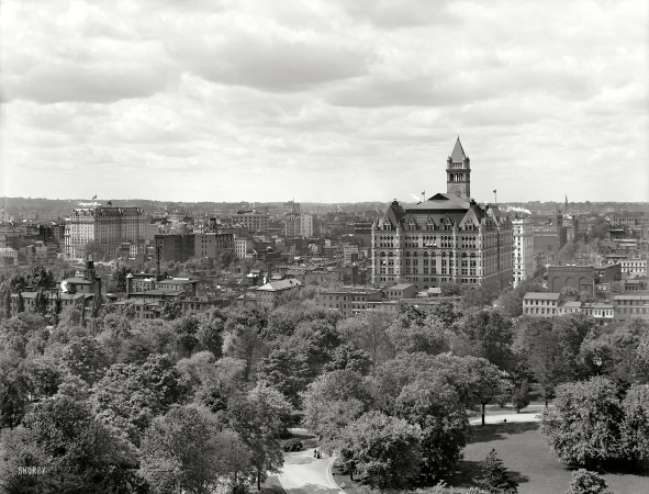 Photo showing: Washington From the Smithsonian -- Washington, D.C., circa 1904. View north from the Smithsonian Institution.