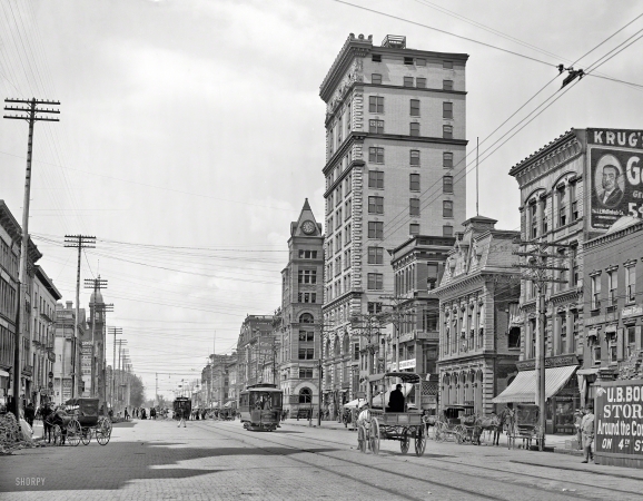 Photo showing: Dentists of Dayton -- 1904. Main Street -- Dayton, Ohio. Home of the Tooth Tower.