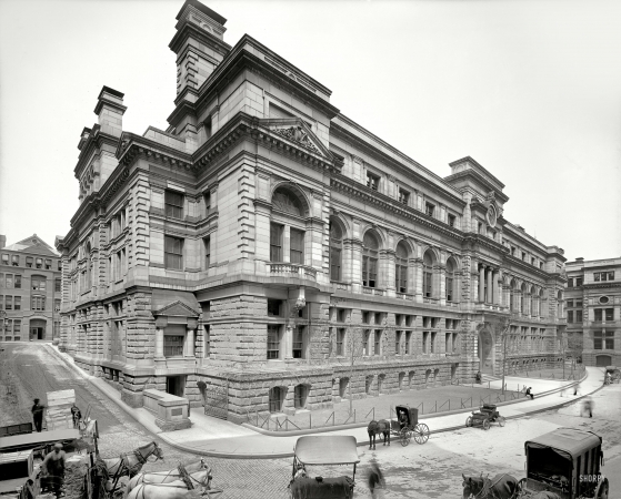 Photo showing: Boston Court House -- Boston circa 1906. Courthouse, Pemberton Square. The Suffolk County Courthouse, a.k.a. John Adams Courthouse. 