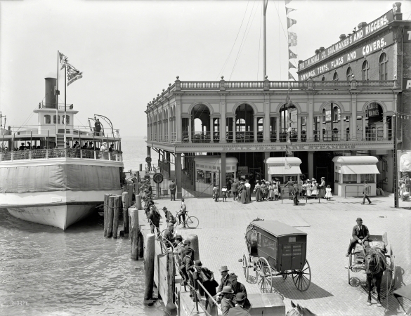 Photo showing: Noble Riggers -- Detroit circa 1905. Belle Isle ferry dock.
