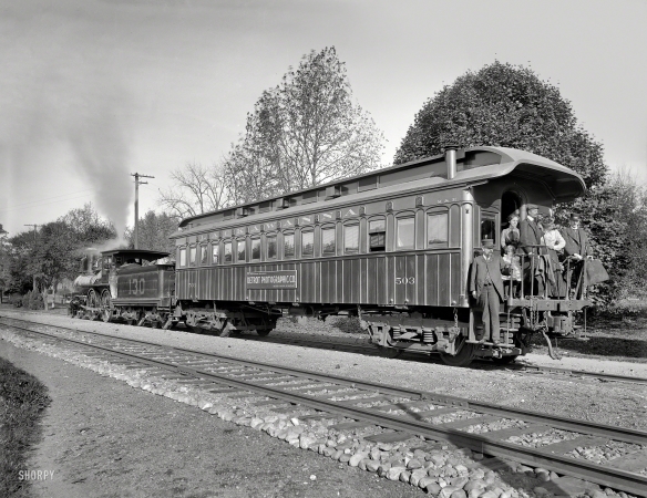 Photo showing: Moving Pictures -- 1899 or 1902. Lackawanna photo car. Detroit Photographic's rolling studio-darkroom-showroom.