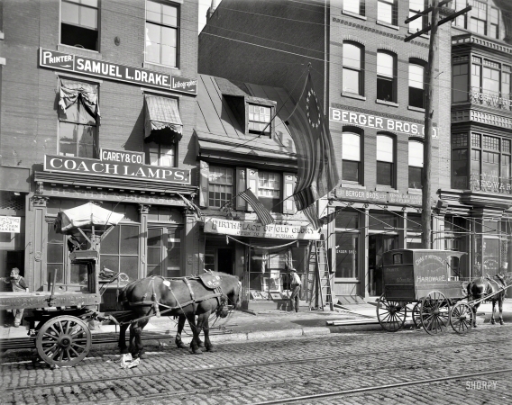 Photo showing: Birthplace of Old Glory -- Circa 1900. Betsy Ross House, Philadelphia.