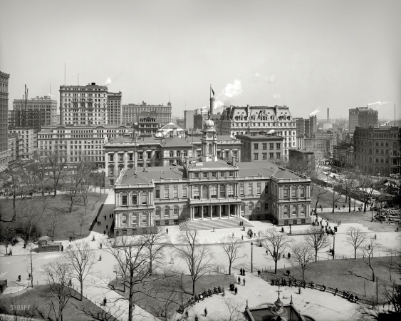 Photo showing: New York City Hall -- New York City Hall circa 1903.