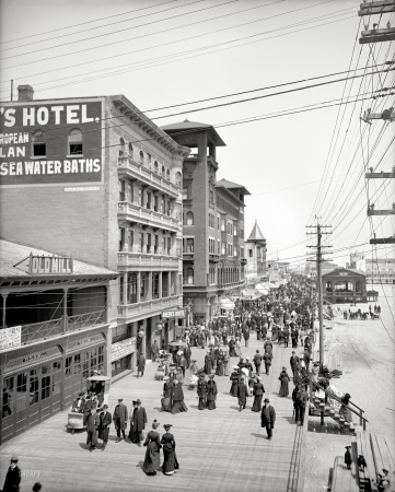 Photo showing: Seawater Baths -- Boardwalk, Atlantic City, circa 1905.