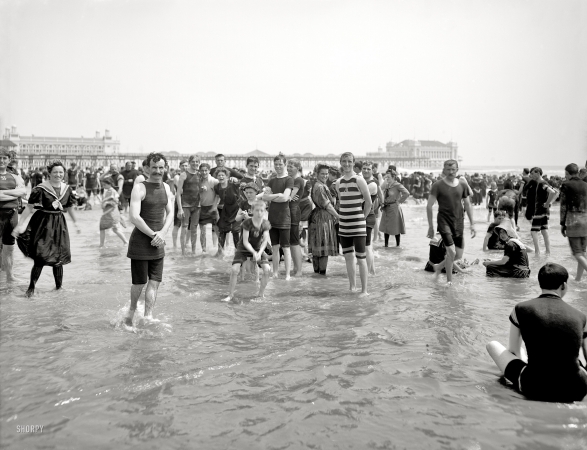 Photo showing: Bathing at Atlantic City -- New Jersey circa 1905.