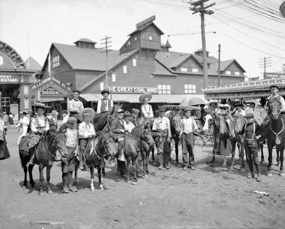 Photo showing: Puny Express -- New York circa 1904. The Ponies, Coney Island.