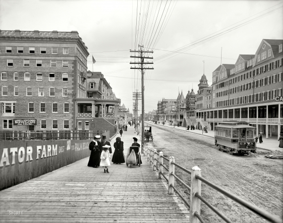Photo showing: Atlantic City Stroll -- Virginia Avenue, circa 1905.