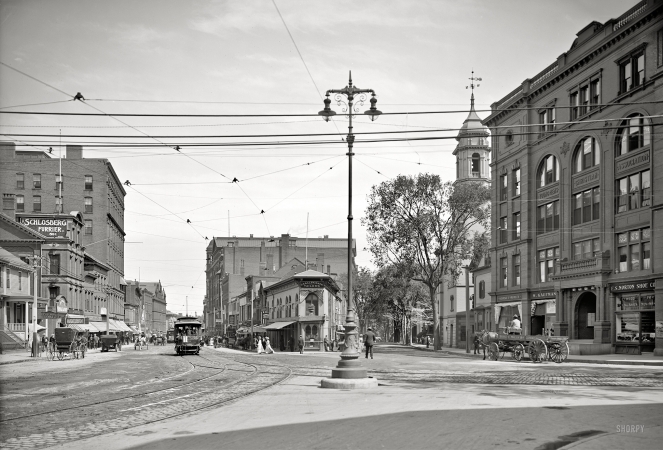 Photo showing: Congress Square -- Circa 1907. Congress Square -- Portland, Maine.