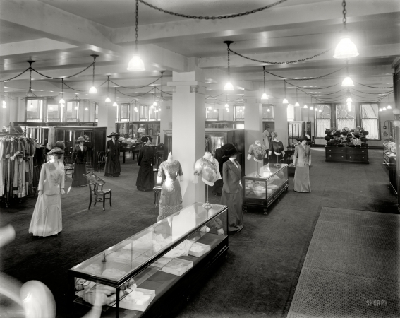Photo showing: After Hours Department Store -- Detroit circa 1912. Elliott, Taylor & Woolfenden - cloak and suit.