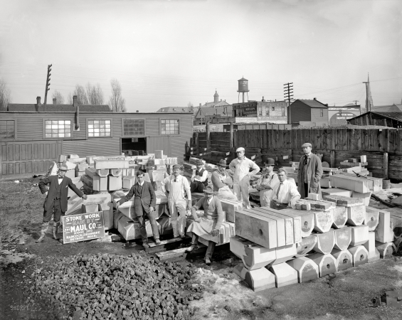 Photo showing: Maul Stone Yard -- Detroit circa 1913.