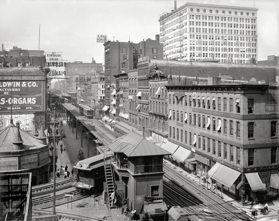 Photo showing: Wabash Avenue El -- Chicago, 1907.