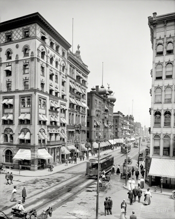 Photo showing: Worthington and Main -- Springfield, Mass., circa 1908. Worthy Hotel, Worthington and Main Sts.