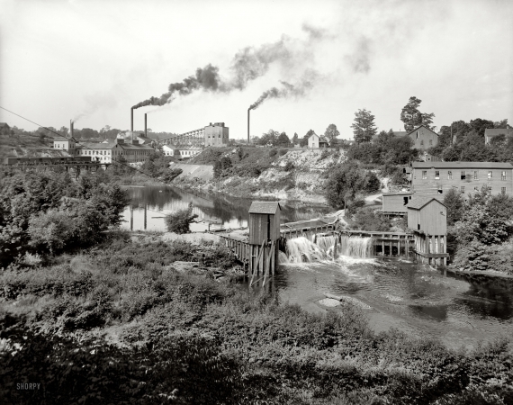 Photo showing: Lots of Pulp -- Michigan, circa 1908. Paper mills at Petoskey.