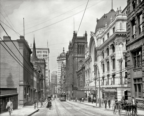 Photo showing: The Nixon Theatre -- Pittsburgh, Pennsylvania, circa 1908, Sixth Avenue & Cherry Alley.
