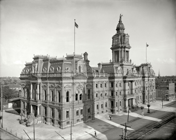 Photo showing: The Bar of Justice -- Circa 1907. Courthouse, Columbus, Ohio.