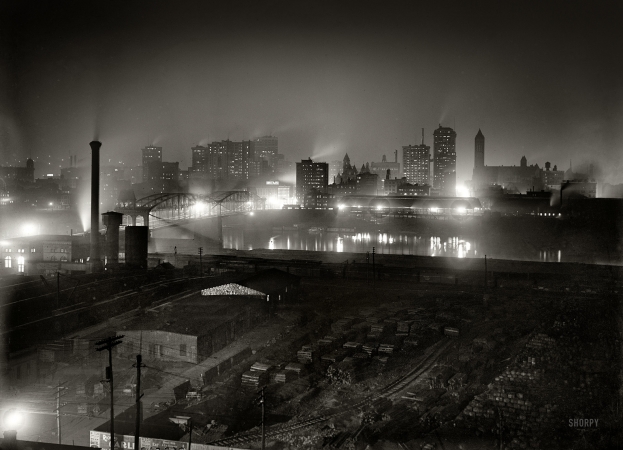 Photo showing: Shadowland -- Circa 1907. Pittsburgh by Night.