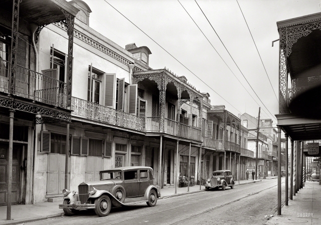 Photo showing: First Class Sanitary Barber -- November 16, 1935. New Orleans photographs -- 1123 Royal Street.