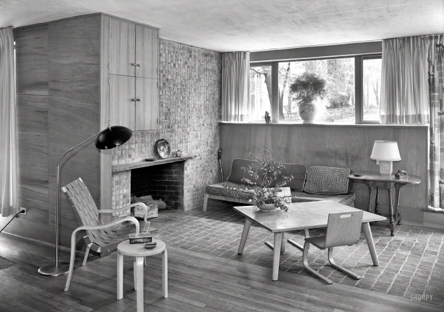 Photo showing: Rustic Modern -- May 4, 1944. Jesse Oser residence, Elkins Park, Pennsylvania. Louis I. Kahn, architect.