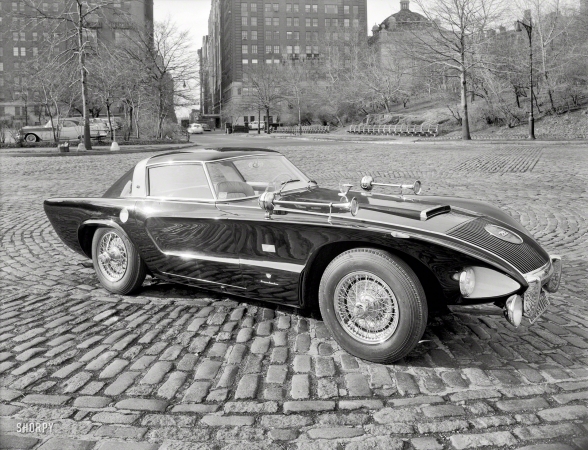 Photo showing: Sweet Chariot -- New York. January 17, 1956. Raymond Loewy's Jaguar car. No. 8.