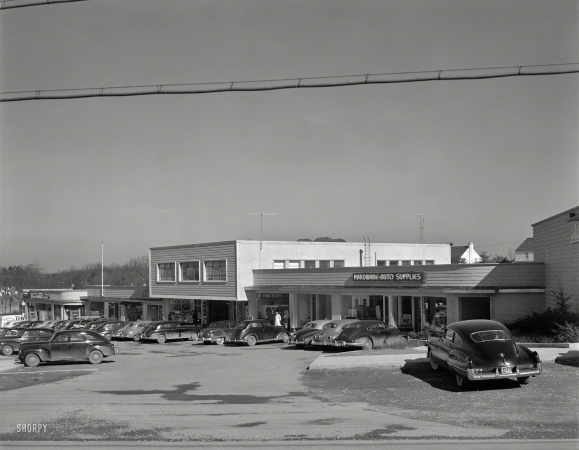 Photo showing: Woodmoor Shopping Center -- Silver Spring, Maryland, circa 1948. Acme Market. Four Corners -- Woodmoor Shopping Center.