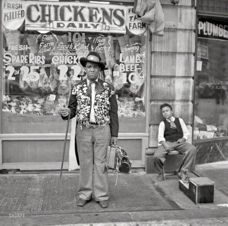 Photo showing: Mr. Bojangles -- Summer 1939. Street scene, New York City.