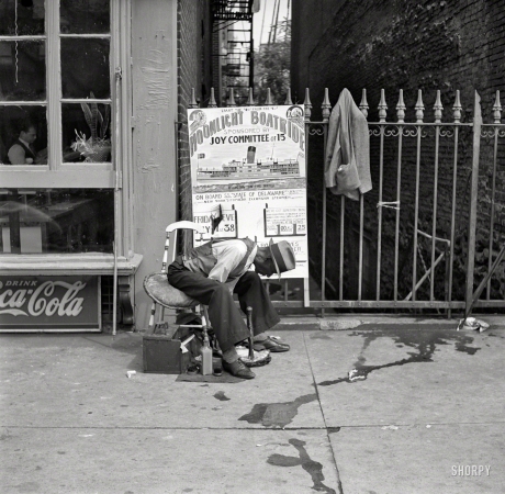 Photo showing: Joy Committee -- Summer 1938. Street scene, New York.