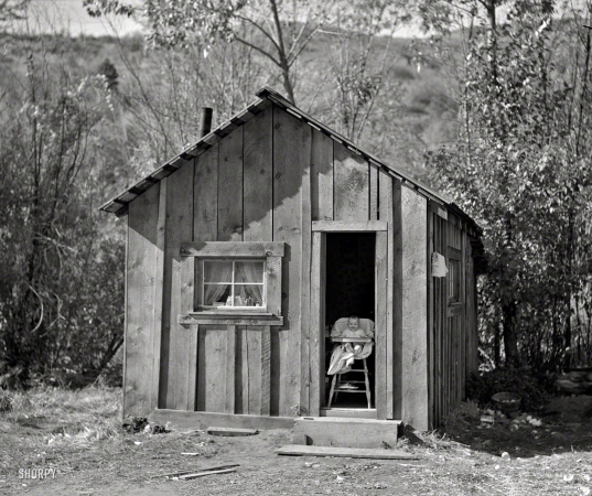 Photo showing: Starter House -- October 1939. Home of one member of Ola self-help sawmill co-op, Gem County, Idaho.