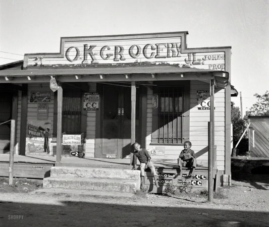 Photo showing: OK Grocery -- January 1939. Grocery store in Negro section. Homestead, Florida.