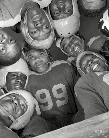 Photo showing: Game Day: 1943 -- January 1943. Daytona Beach, Florida. Bethune-Cookman College. Football is the favorite sport.
