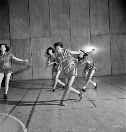 Photo showing: All That Jazz -- March 1942. Washington, D.C. Dancing class at an elementary school.