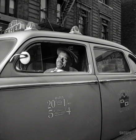 Photo showing: Cab Noir -- 1942. New York. Negro taxi driver.