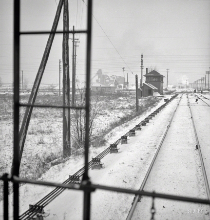 Photo showing: Harbor Belt -- January 1943. Freight operations on the Indiana Harbor Belt railroad between Chicago and Hammond, Indiana.