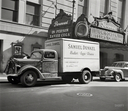 Photo showing: Hitlers Children: 1943 -- March 1943. New York, New York. A dairy truck on 44th Street.