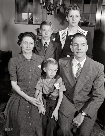 Photo showing: Meet the Babcocks -- September 1942. Rochester, New York. The Babcocks, a typical American war worker's family.