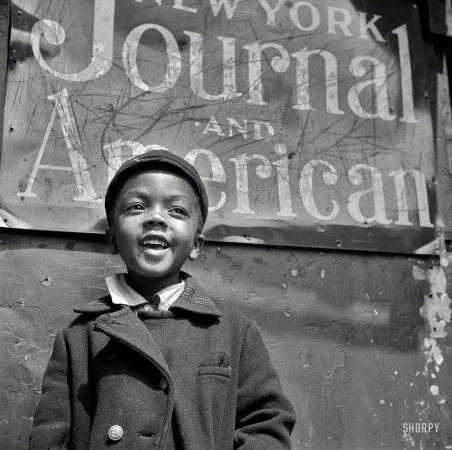 Photo showing: Harlem Newsboy -- New York, May-June 1943.
