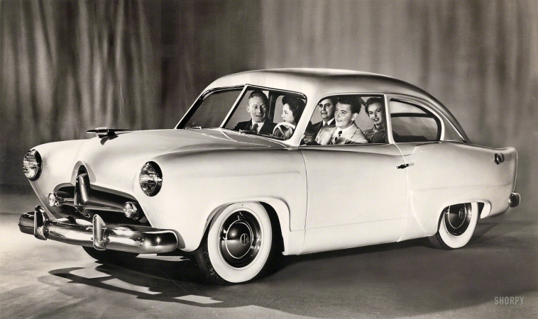 Photo showing: J-Ride -- Publicity photo from late 1950 for the Kaiser Henry J.